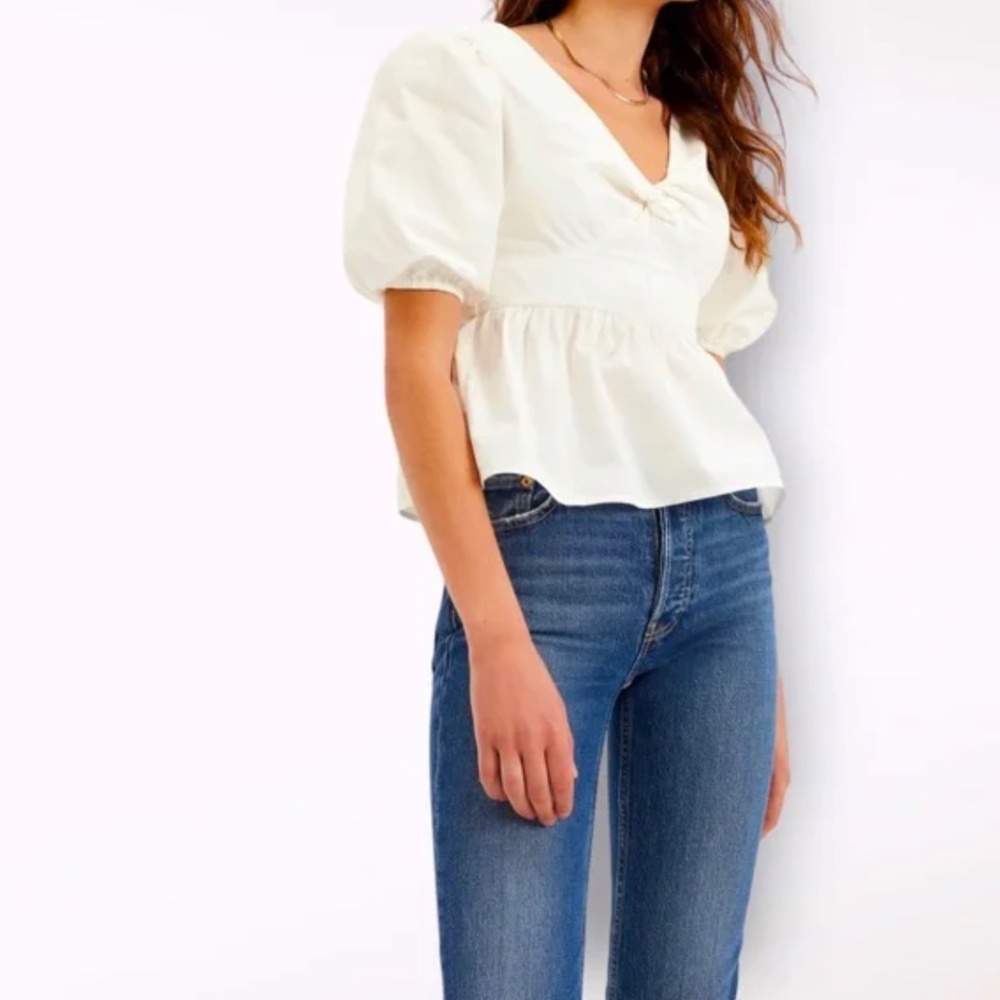 Gap Twist-Front Peplum Top